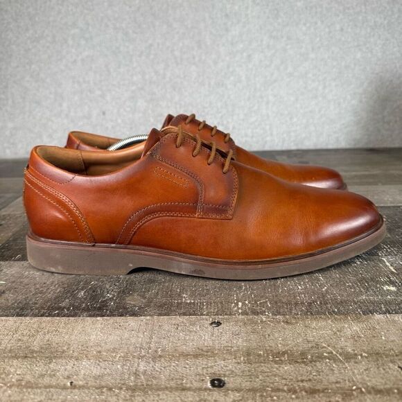 Clarks Mens Size 13 Extreme Comfort Leather Lace Up Oxfords Brown 15103 - Picture 1 of 10